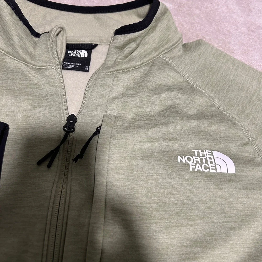 The North Face Canyon Lands Fleece Jacket Mens XL Green Full Zip Mock Neck